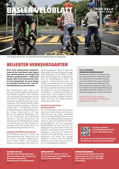 Veloblatt November 2025: Verkehrsgarten
