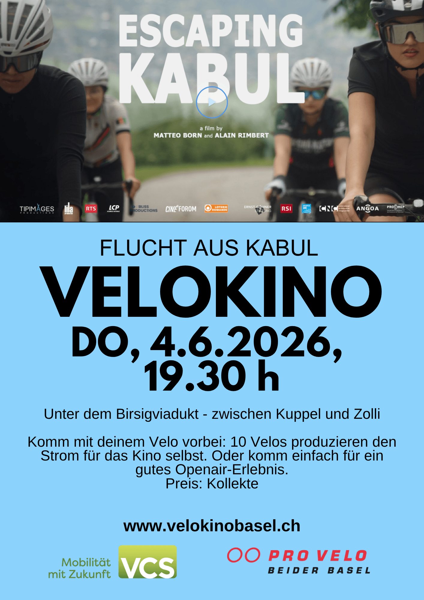 Velokino Flucht aus Kabul